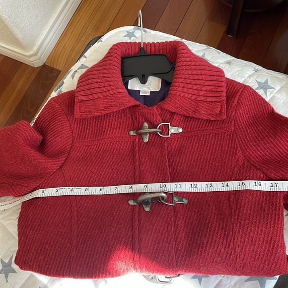 Beautiful red jacket!S Interchangeable closure (zipper or metal beautiful snaps) - Picture 13 of 14